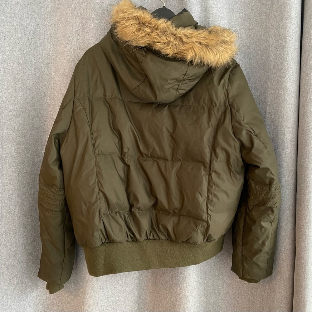 Zero Xposur Evolution Women's Olive Green Down Puffer Jacket with Fur Hood - Picture 2 of 8